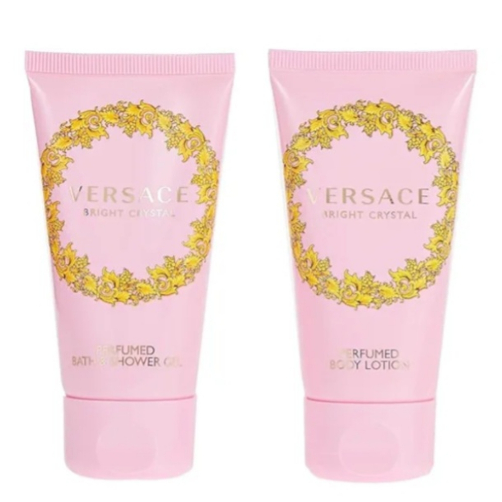 VERSACE Bright Crystal Pink Perfume, Body Lotion, Shower Gel NEW - Picture 2 of 3